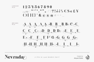 Nevrada Display Font Preview