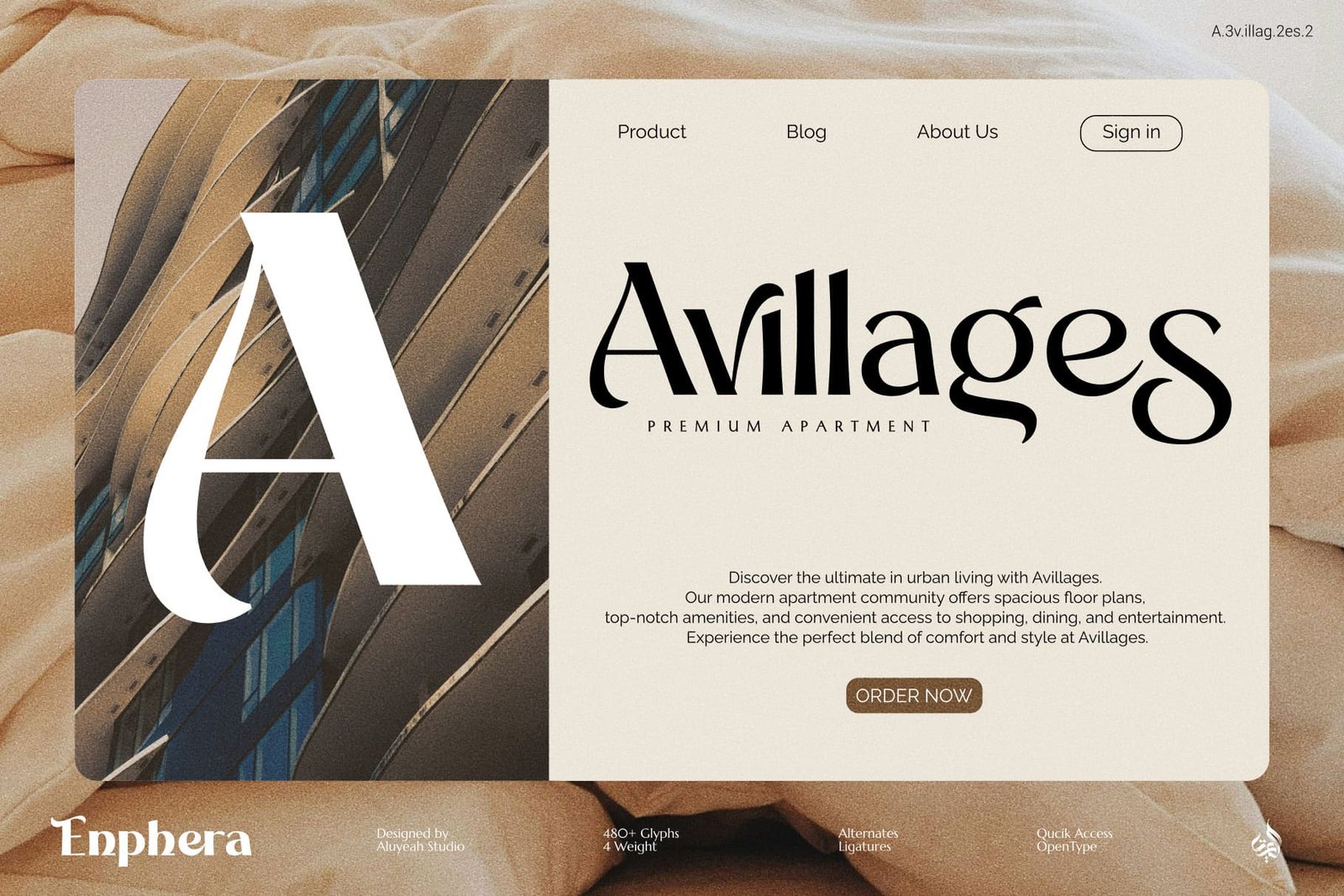 Enphera - A Sophisticated Ligature Display Typeface!
