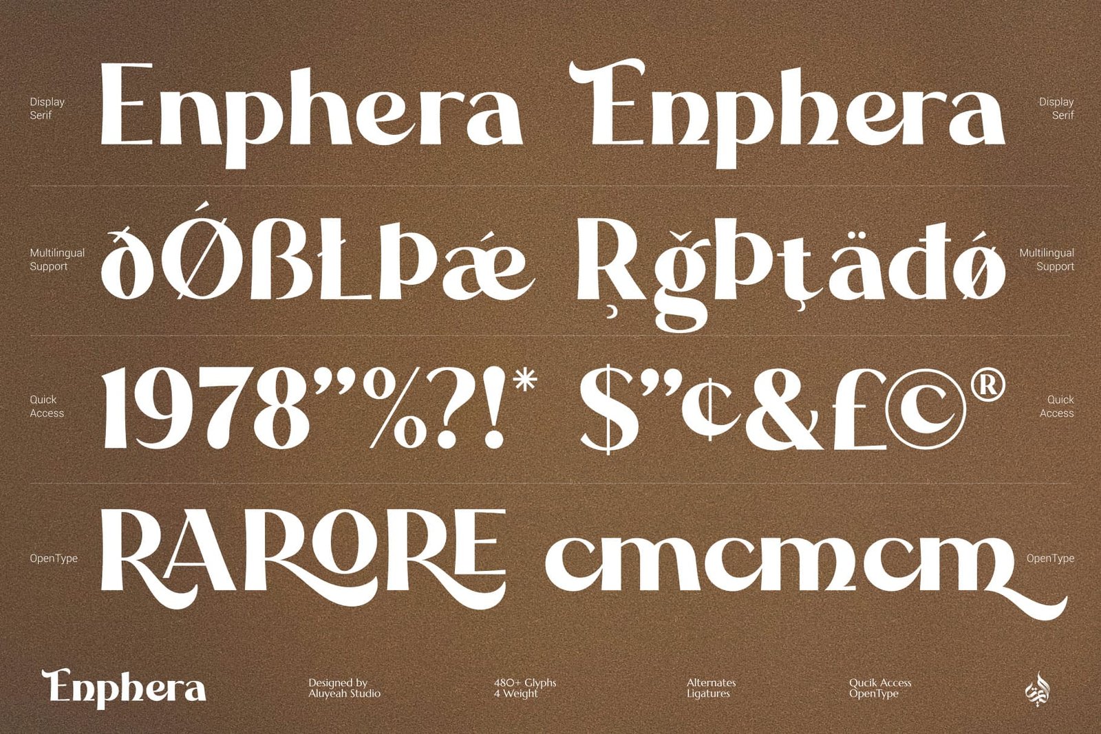 Enphera - A Sophisticated Ligature Display Typeface!