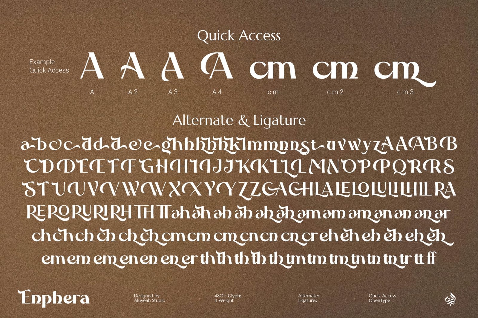 Enphera - A Sophisticated Ligature Display Typeface!