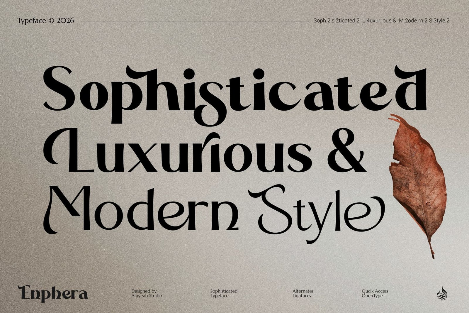 Enphera - A Sophisticated Ligature Display Typeface!
