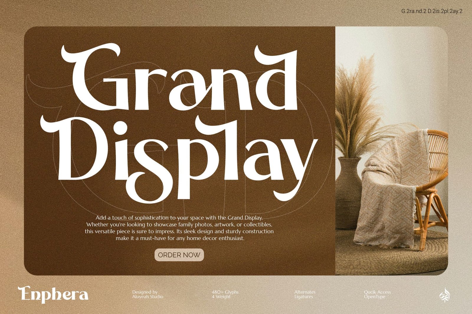 Enphera - A Sophisticated Ligature Display Typeface!