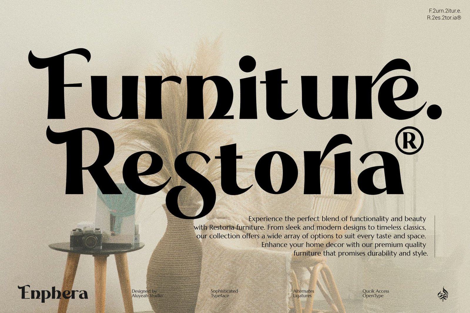Enphera - A Sophisticated Ligature Display Typeface!